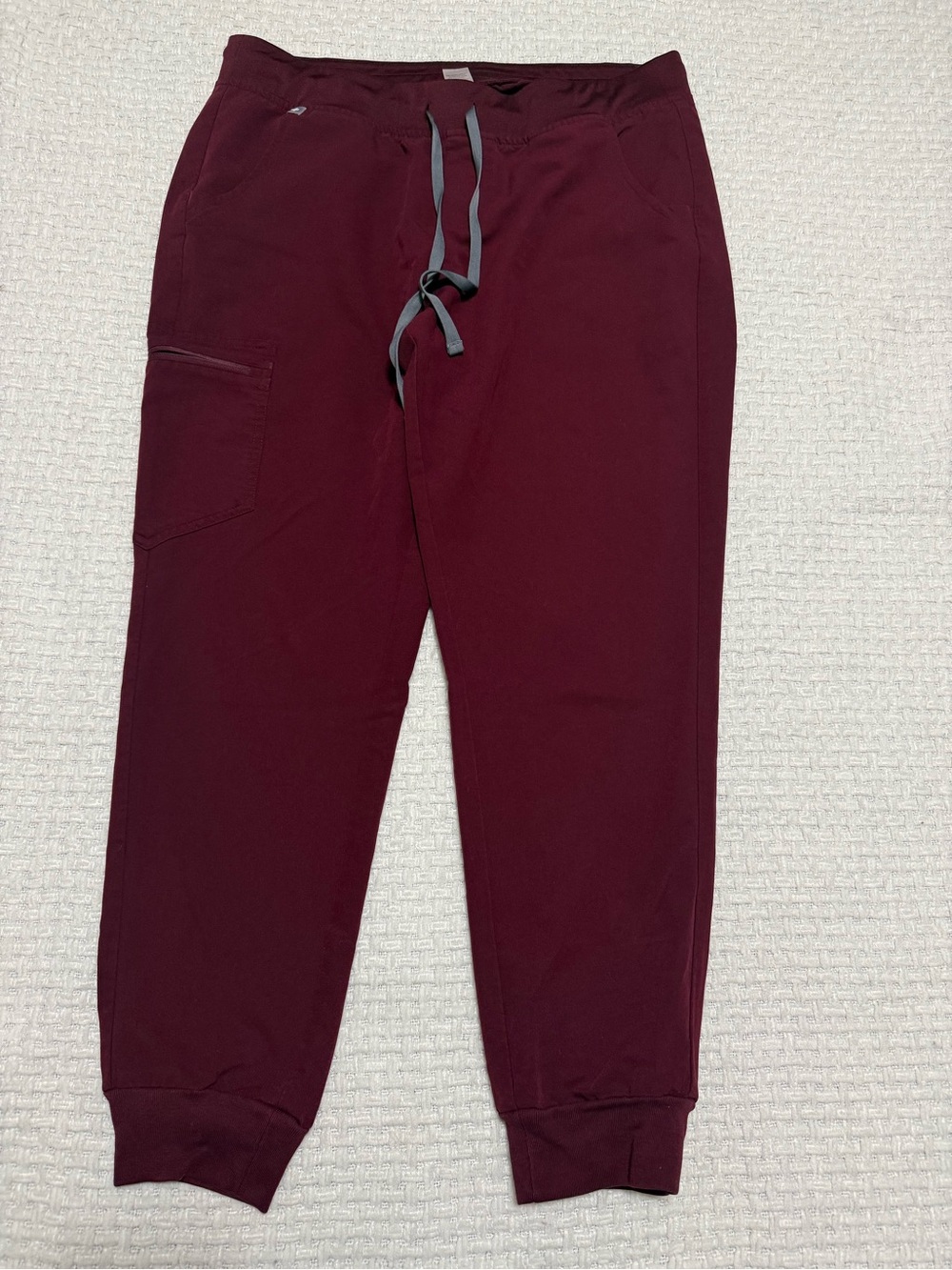 Figs Technical burgundy jogger scrubs.  Size L.